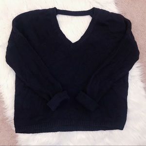 Navy Blue Knitted Sweater